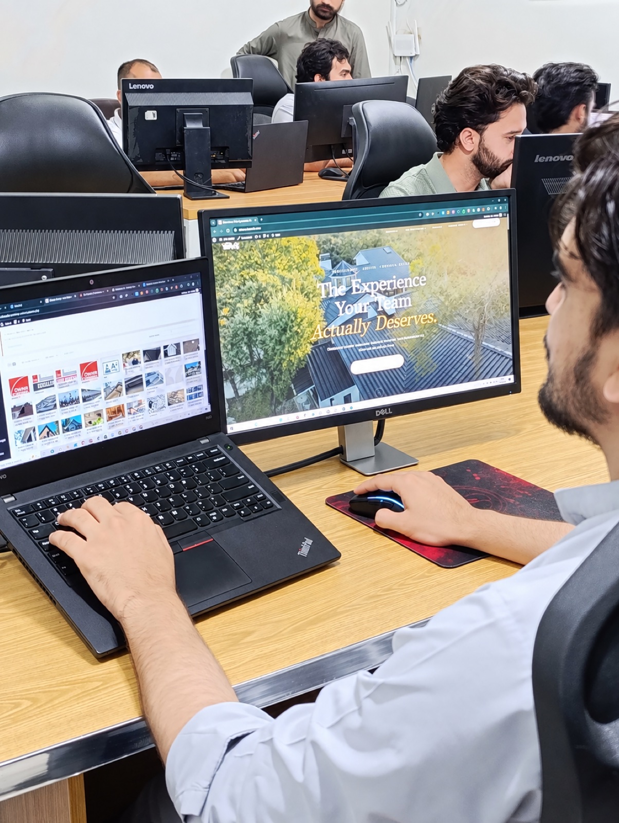 Vital Web Solution team working at their office workstations