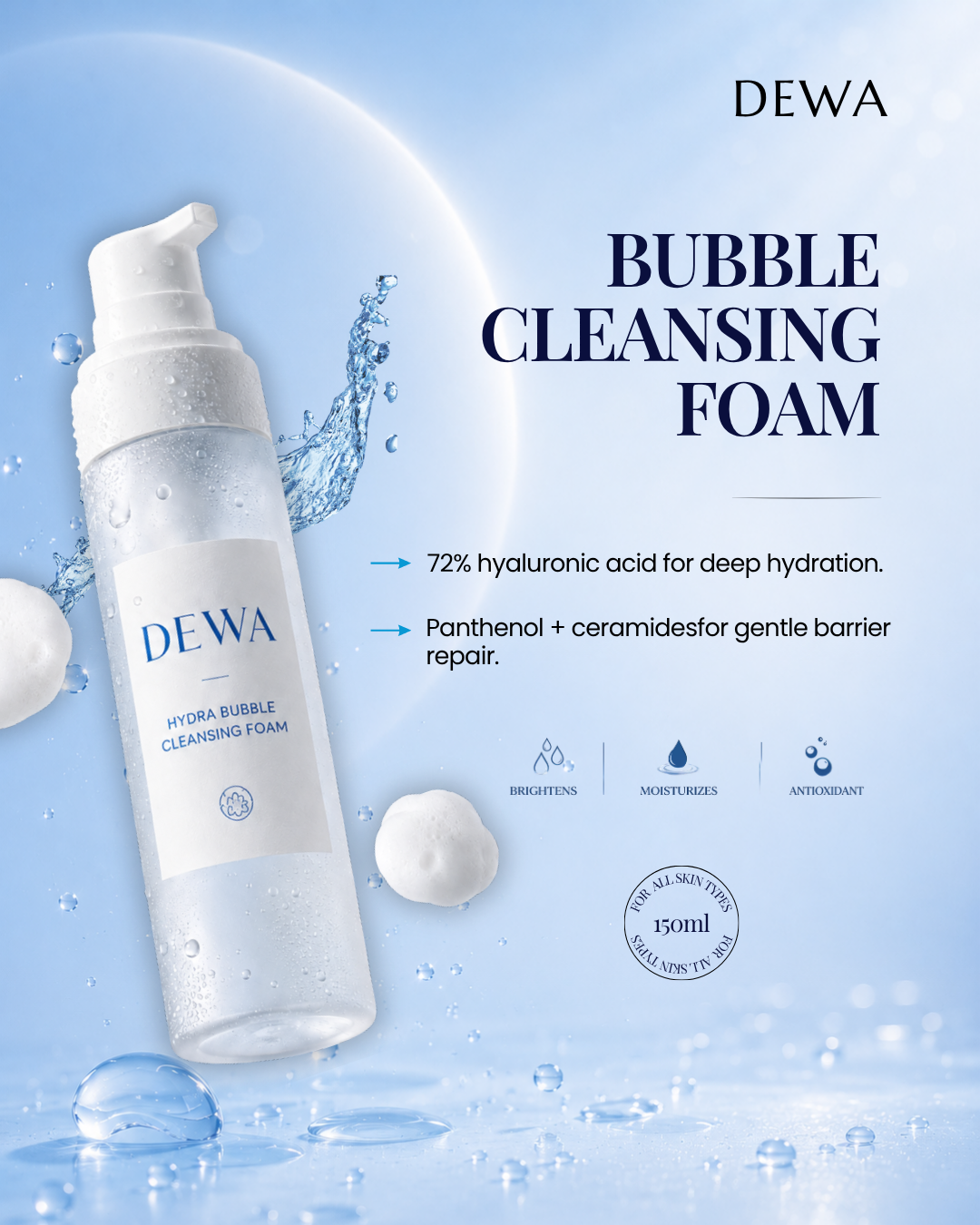 Dewa Bubble Cleansing Foam skincare creative
