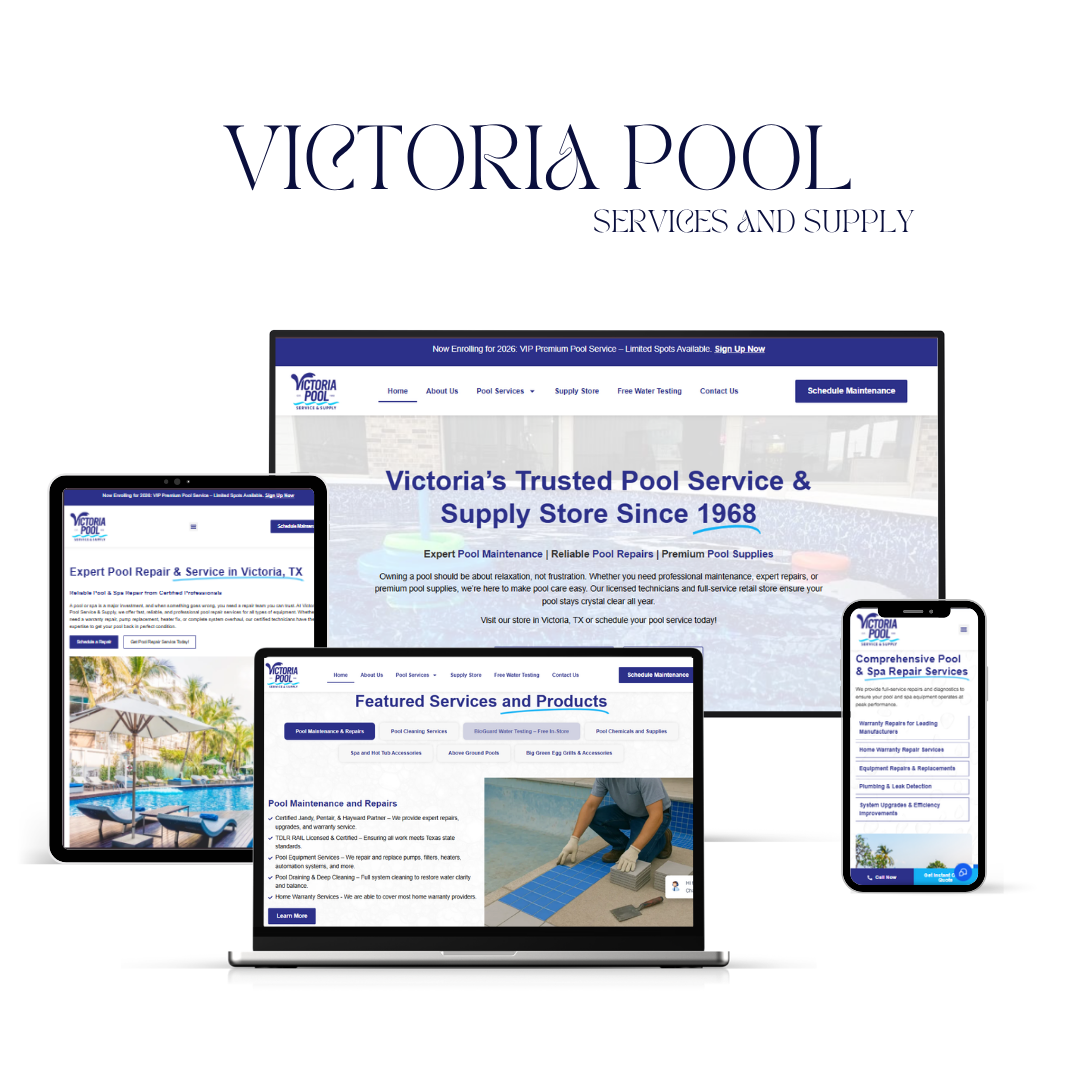 Victoria Pool Services and Supply website