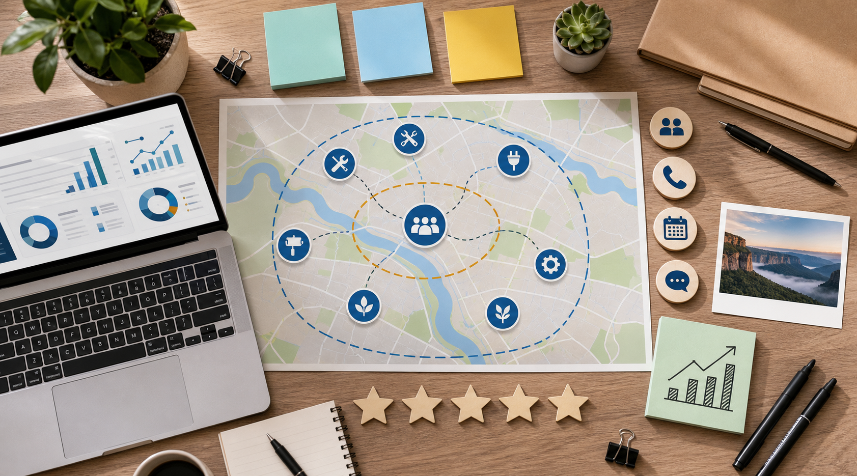 Islamabad local SEO strategy workflow with service area planning reviews call tracking bookings and analytics